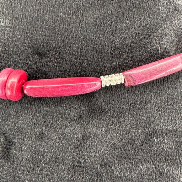 2/$18 SALE! Handcrafted Purple Resin Necklace Earring Set Cottage core Bohemian - Picture 4 of 5